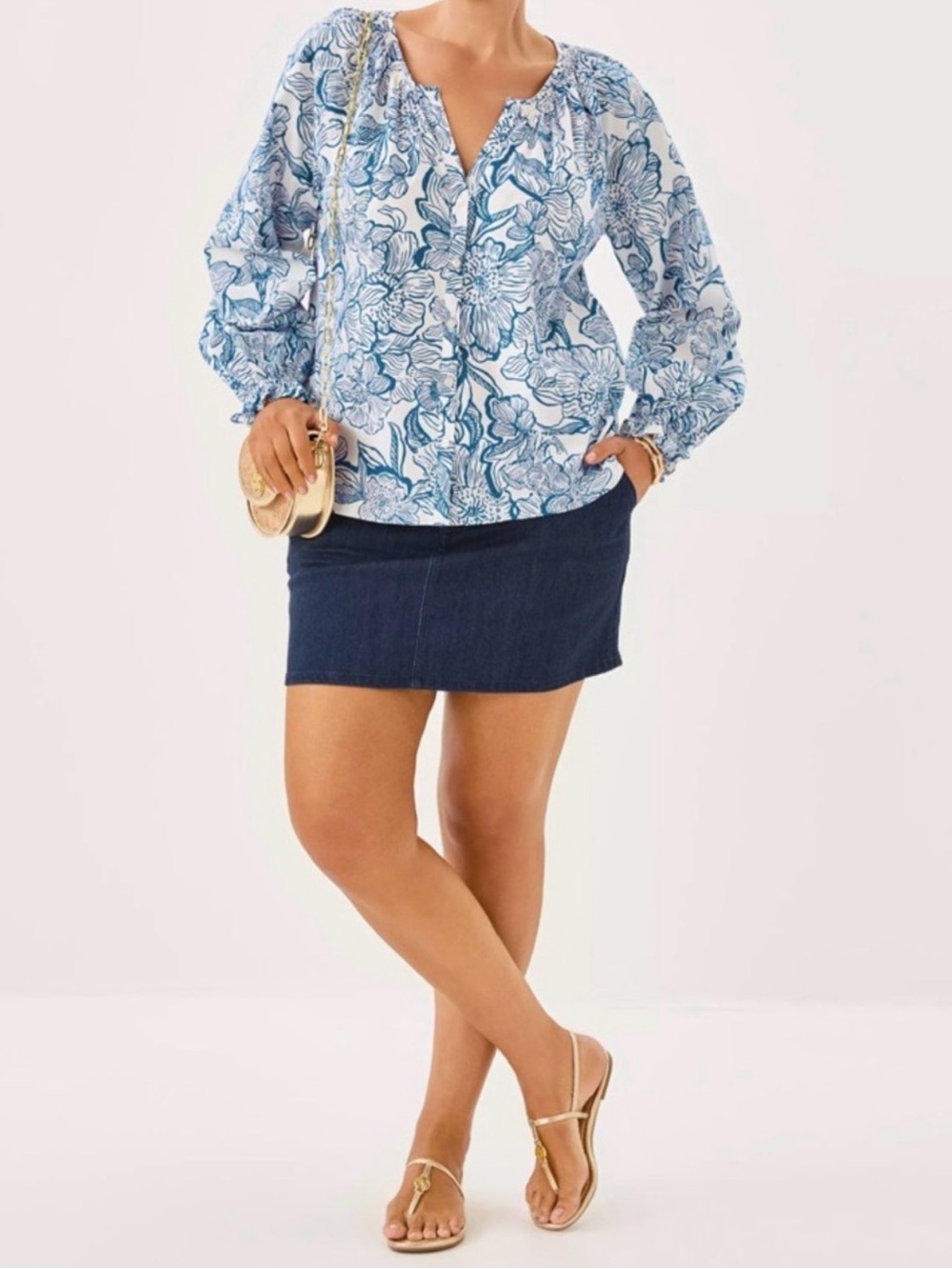 NWT Lilly Pulitzer XL Aldina Button Down Top “Coconut Unforgettable”✨Retail💲138 - Picture 4 of 10